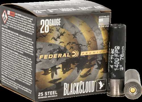 Federal Black Cloud 28 Gauge 3" 3/4 Oz #4 25 Rounds